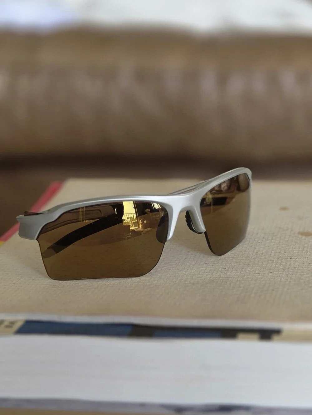 ROKA TL-1 Performance Sports Sunglasses with Matte Silver Frame Brown Lenses